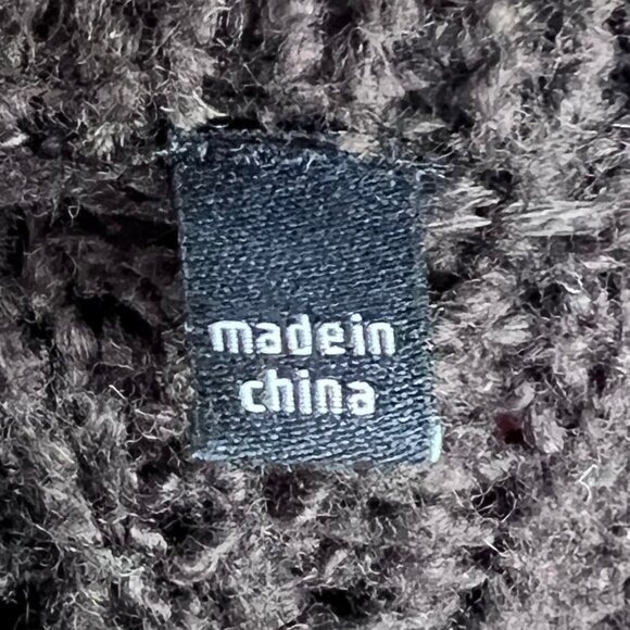 CAbi Oversized Brown Cable Knit Cardigan Sweater XS/S Cape Sleeve Open Front - Picture 11 of 13